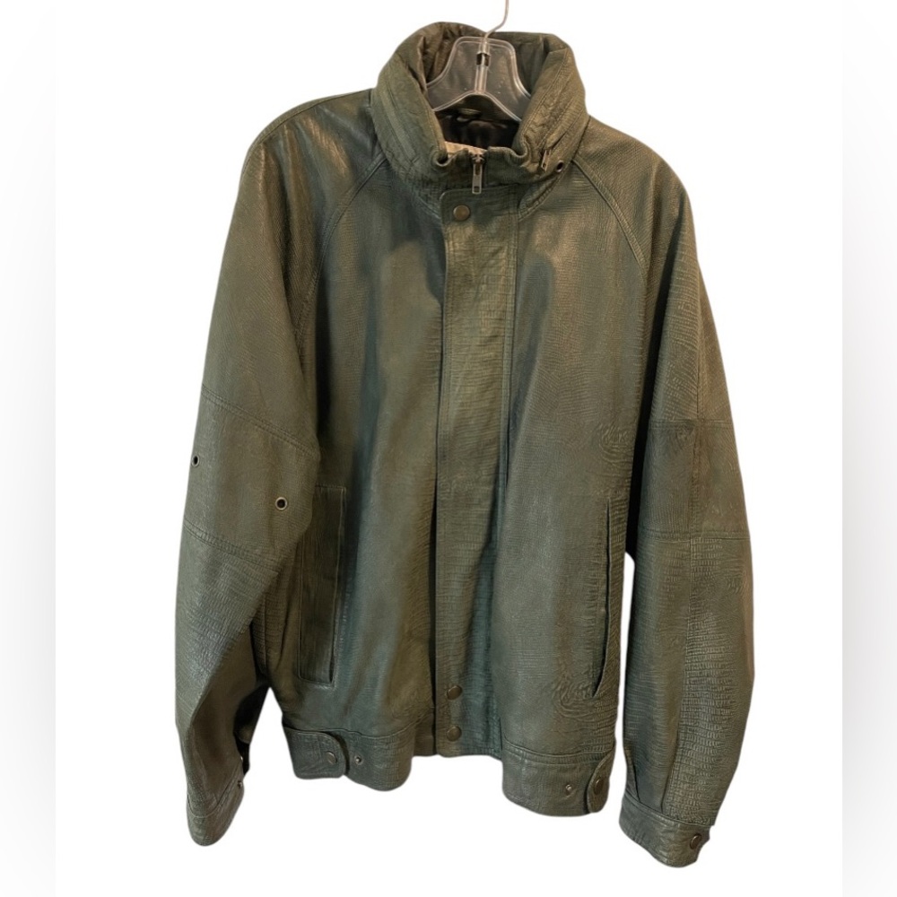 Vintage ABORIGINAL Green Italian Lamb Men’s Jacket size Med